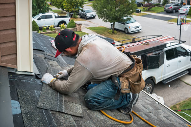 Professional Roof Installation technician working in Cecil, WI
